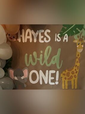 Hand painted birthday sign Wild One